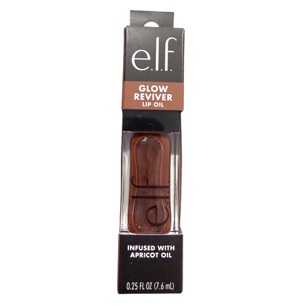 e.l.f. Glow Reviver Lip Oil Cocoa Enamour 82014 Brown Tinted Hydrating Gloss NEW